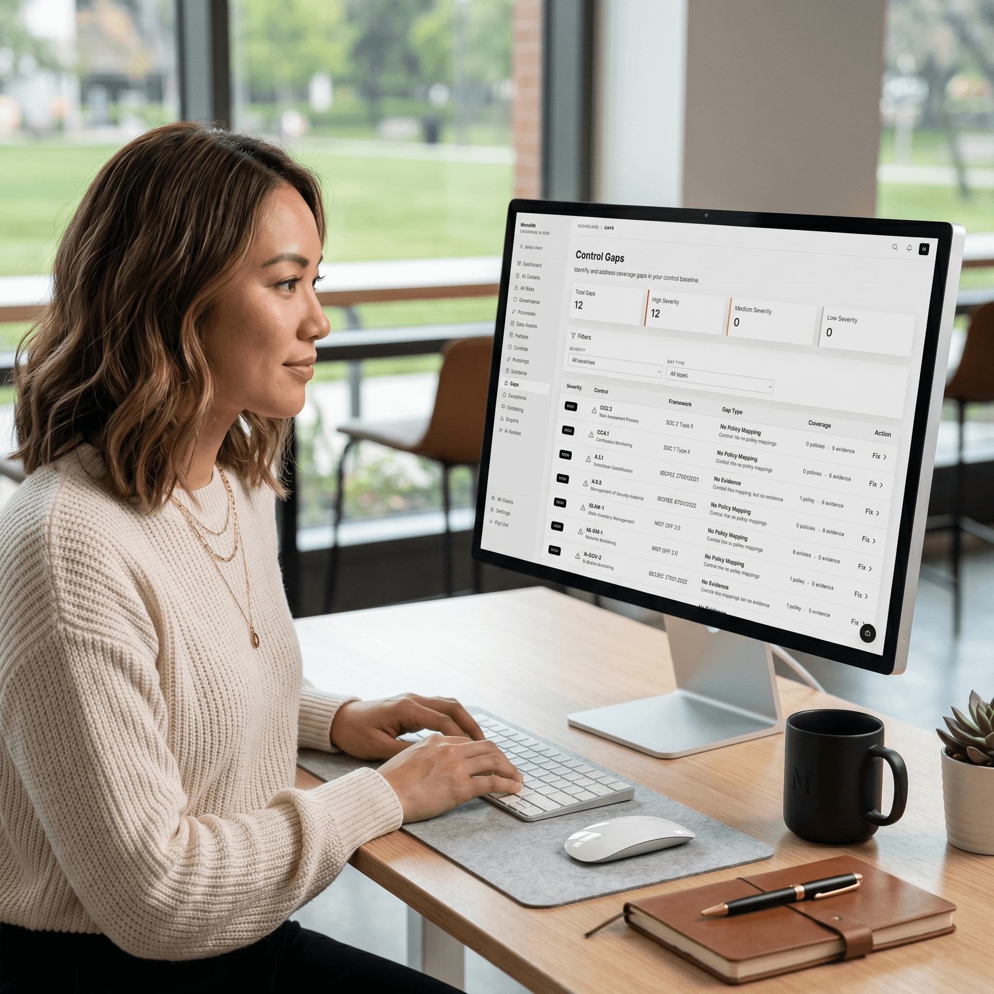 AI governance dashboard visual